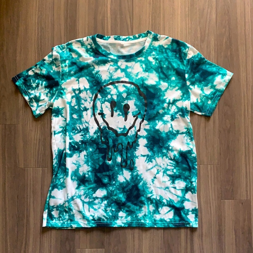 Tie Die Smiley Face Tee